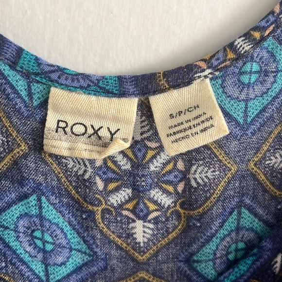 Blue patterned Roxy short Romper - Picture 4 of 4